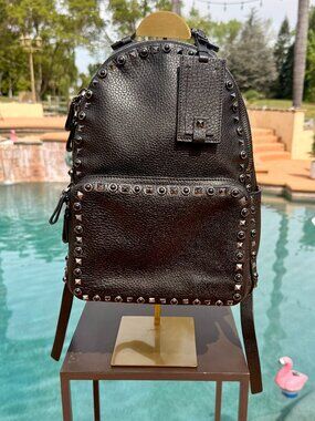 Valentino Garavani Leather Studded Backpack